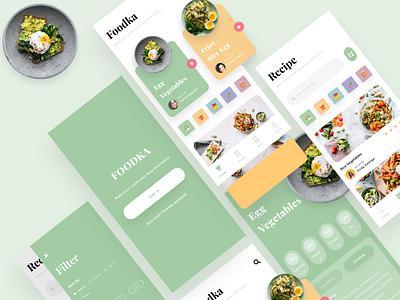 Food Recipe UI app design delivery app food app mobile app uxui