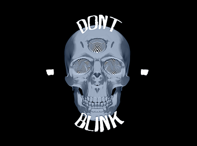 Dont Blink logo w dots logo creation and photoshop editing 3d design logo
