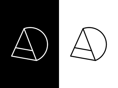 AD Logo black bnw logo minimalism white