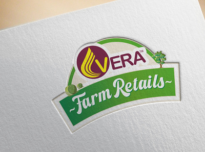 Vera Farm Logo design illustration logo typography