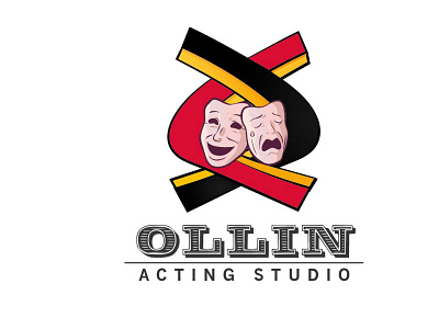 Acting School Logo design illustration logo typography