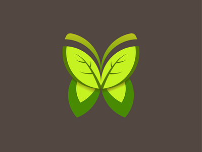 Butterfleaf - Logo Design animal branding graphic design green leaf logo nature