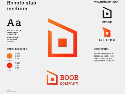 BOOB company logo branding design icon illustrator logo logo design logodesign logomark logomarks logotype minimal typography web
