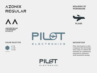 Pilot electronics brand branding design graphic design illustration illustrator innovative logo logo design logodesign logotype modern negative space simple typeface typograghy vector wordmark