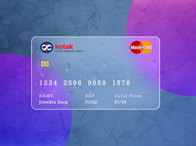 Credit Card Glass Morphism credit card dailyui design glass morphism landing page logo ui