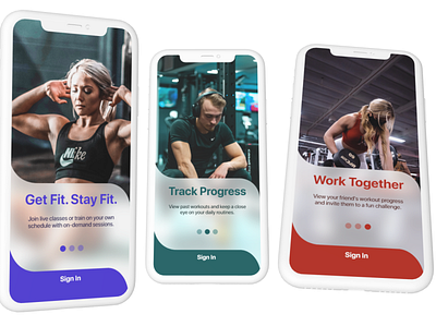 Fitness App figma onboarding screen ui