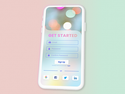 Sign Up (Daily UI - 001) app dailyui dailyuichallenge design ui