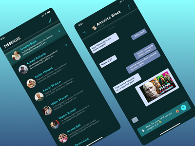 Direct Messaging (Daily UI - 013) app chat dailyui dailyuichallenge design figma messaging ui