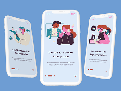 Onboarding (Daily UI - 023) dailyui dailyuichallenge design figma illustration medical mobile onboarding ui