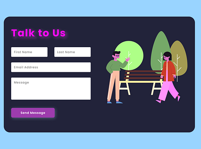 Contact Us (Daily UI - 028) call contact dailyui dailyuichallenge design figma illustration landing page meetup message ui vector