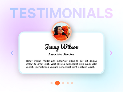 Testimonials (Daily UI - 039) dailyui dailyuichallenge design figma landing page reviews testimonials ui