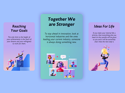 Info Card (Daily UI - 045) 3d card dailyui dailyuichallenge design figma graphic design illustration info landing page motivational quotes ui vector