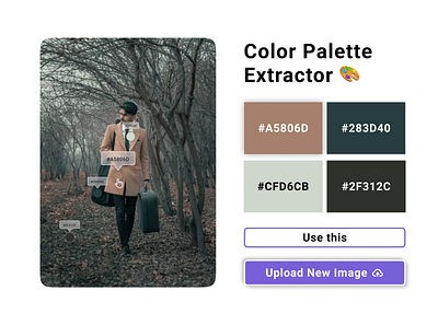 Color Picker (Daily UI - 060) color dailyui dailyuichallenge design extractor figma image landing page pallete picker theme ui