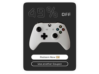 Redeem Coupon (Daily UI - 061) controller coupon dailyui dailyuichallenge design figma game redeem sale ui