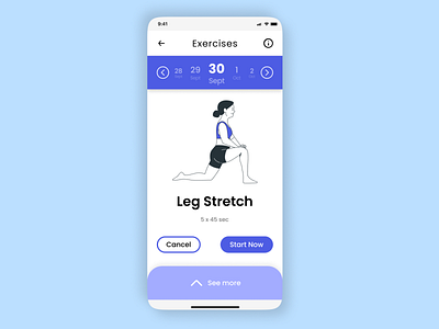 Workout of the Day (Daily UI - 062) dailyui dailyuichallenge design exercise figma illustration ios mobile ui vector workout