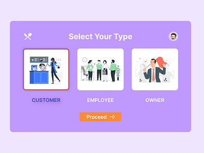 Select User Type (Daily UI - 064)