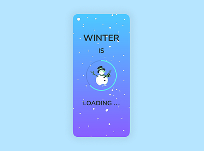 Loading (Daily UI - 076) dailyui dailyuichallenge design figma illustration ios loading mobile snow ui vector winter