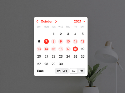 Date Picker (Daily UI - 080) calendar dailyui dailyuichallenge date design figma picker time ui