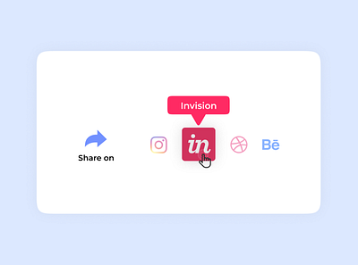 Tooltip (Daily UI - 087) behance dailyui dailyuichallenge design dribbble figma instagram invision media share social tooltip ui