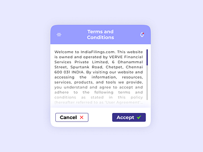 Terms of Service (Daily UI - 089)