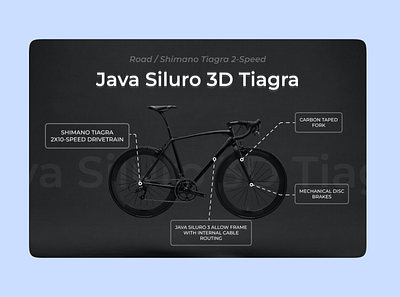 Product Tour (Daily UI - 095) brakes cycle dailyui dailyuichallenge design figma forks gear machine mechanical product specifications tour ui