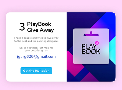 Giveaway (Daily UI - 097) dailyui dailyuichallenge design figma giveaway invitation playbook ui