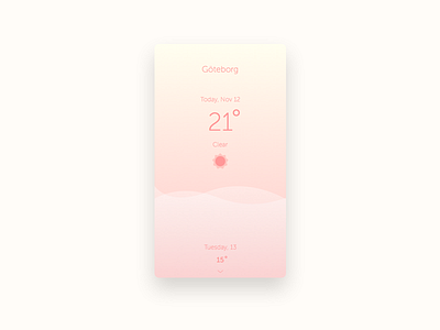 Minimalist Weather App app minimal pastel ui user interface weather