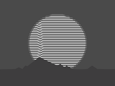 Moon rise illusion illusion illustration moon mountains optical illusion