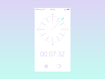 Day 12 - Stopwatch UI 100daysofui android ios minimal stopwatch ui ux