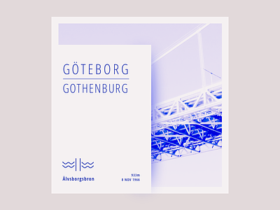 Day 24 - Minimal layout bridge cards gothenburg icons illustration minimal sweden typography