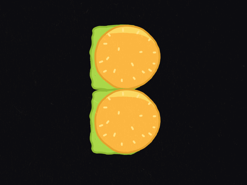B - 36 Days of Type '18 36days b 36daysoftype 36daysoftype 05 animation cel good burger typography