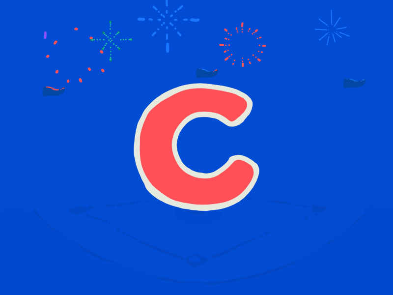 C - 36 Days of Type '18 36days c 36daysoftype 36daysoftype 05 animation baseball cel chicago cubs typography