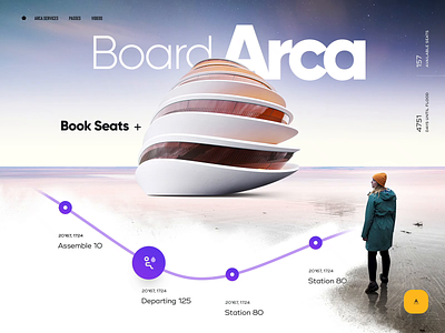 The Ark evacuate explore flood gallery icons landing map menu navigate shelter site slider travel type water webpage