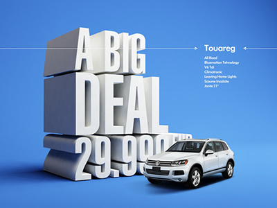 A Big Deal blue car print typography