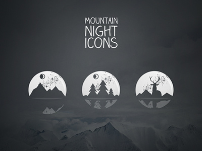 Mountain Night Icons icons mountain night