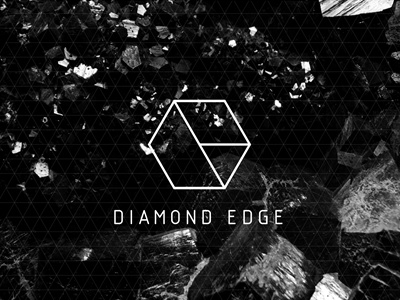 Diamond Edge Logo branding clean diamond flat identity logo minimal typography