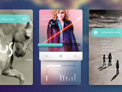 Music Player app application clean interface layout music player ui ux widget
