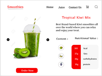 smoothie colorful figma ui web design