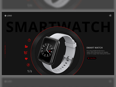 Smart Wearable Website Design app branding graphic design icon illustration smart wearable smartwacth technology ui ux watch web design website