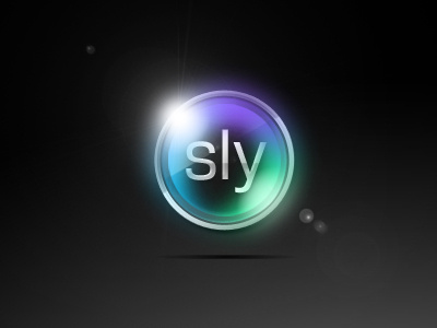 Sly Logo circle glossy logo shine sly
