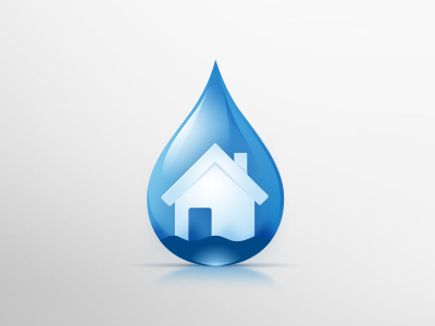 waterdrop blue drop house liquid logo rain water