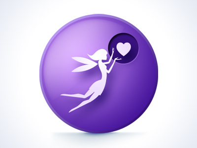 Gynny Bubble bubble circle fairy fee heart logo pixie purple