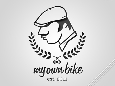 myownbike Logo beard bike bycicle france french hat logo man myownbike silhouette singlespeed