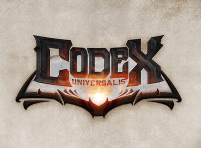 Codex fantasy game logo graphic design logo rpg title design