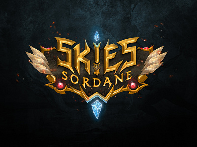 Skies of Sordane design fantasy game logo graphic design illustration logo rpg title design