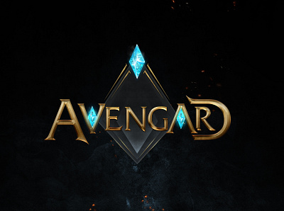 Avengard Logo branding design fantasy game logo graphic design illustration logo rpg title design