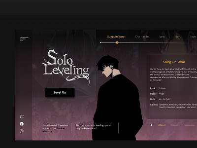 Solo leveling landing page