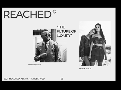 REACHED boutique branding clothe e-commerce fashion luxe mode shirt shop suit ui