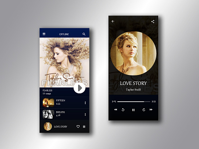 Audio player UI design