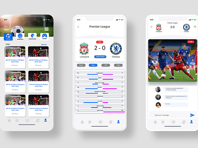 SportsLiveScore_App app branding design minimal ui ux web website